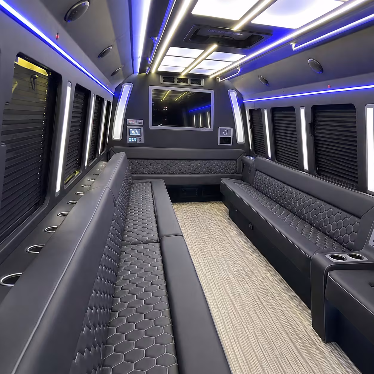 40 passenger party bus interior