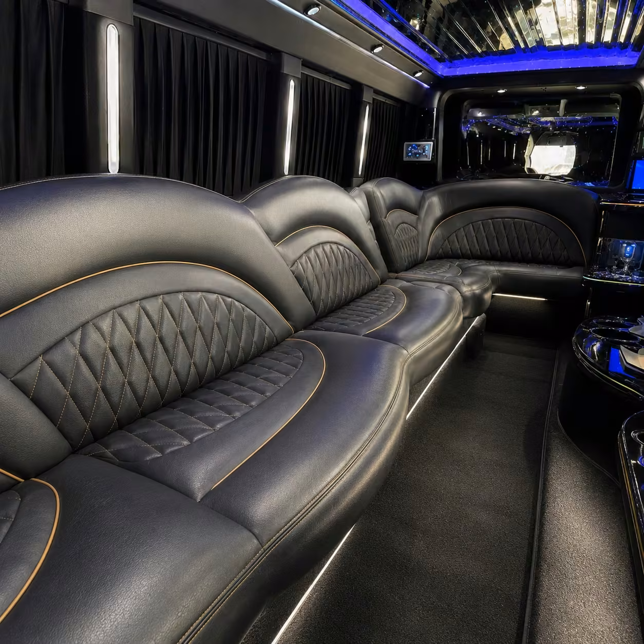 chrysler 300 limo inside