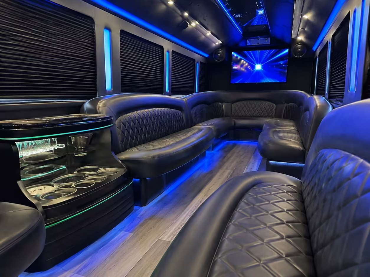 lake mary party bus interior